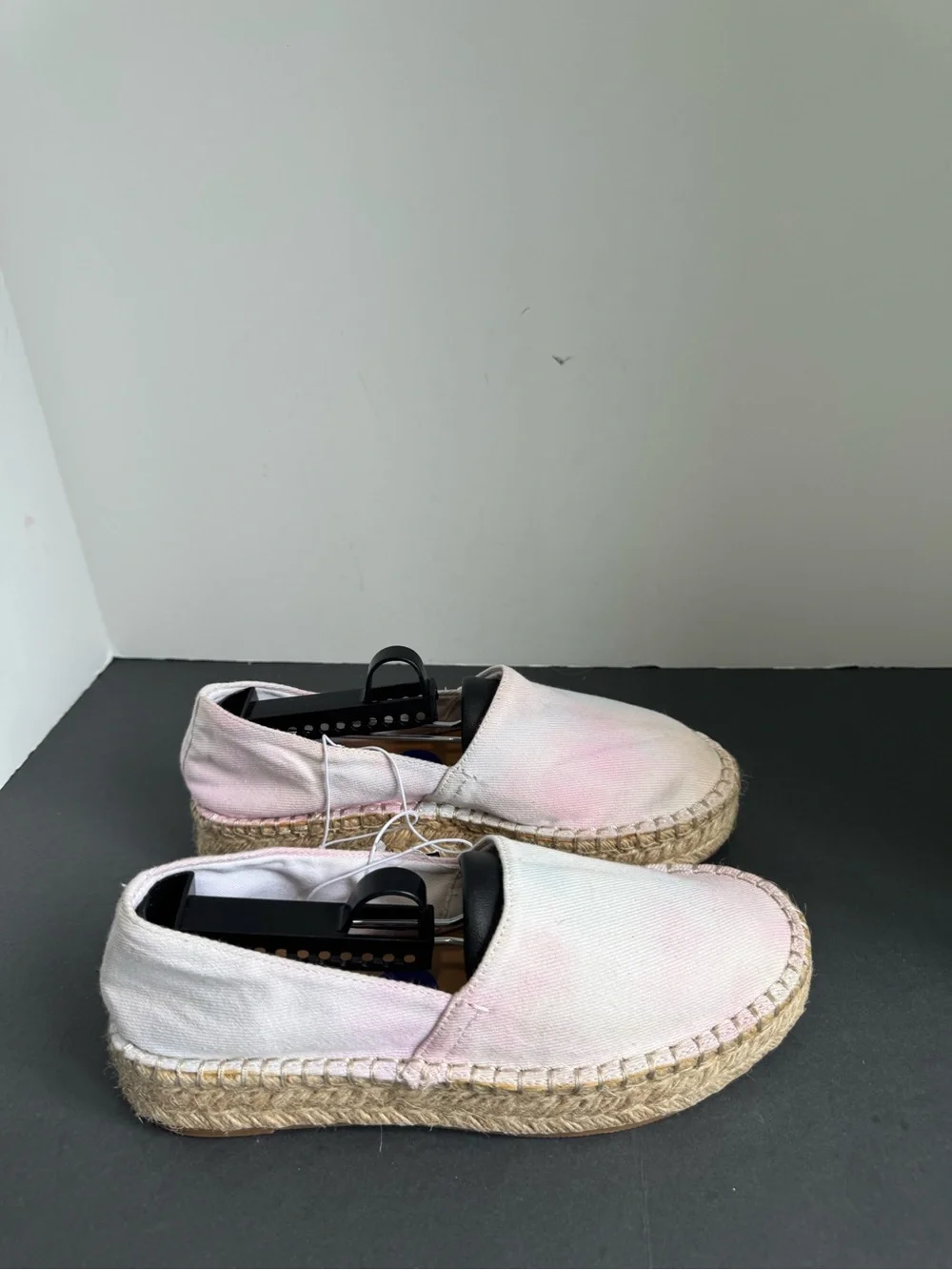 New Splendid Laney pastel tie-dye espadrilles featuring a woven jute sole